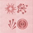 thumbnail image 1 of Ahgly Tapis d'Intérieur Lavable en Machine Carré Transitionnel Pastel Rouge Rose, 8 Pieds Carré, 1 of 7