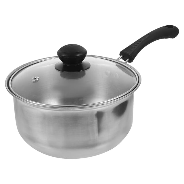 Miangastore Casserole à Lait en Acier Inoxydable Casserole de Cuisson Casserole à Soupe Casserole à une Poignée avec Couvercle