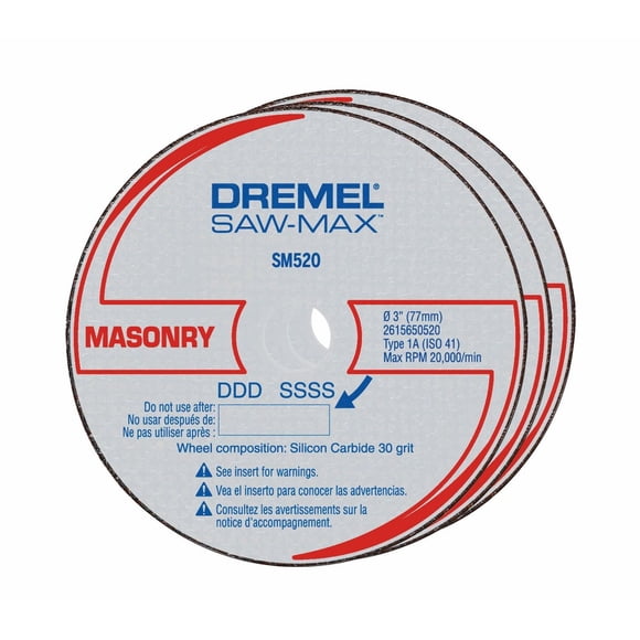Dremel Meule à tronçonner de maçonnerie Saw-Max SM520C, 3 po
