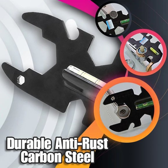 Vrorvz 15 in 1 Multifunctional Plumbing Wrench for Faucet and Shower Repair Best Pipe Tool Set Carbon Steel for Home and Industry Includes Bottle Opener and Leveler
