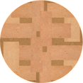 thumbnail image 1 of Ahgly Company Tapis d'Intérieur Ronds Transitionnels Orange Lavables à la Machine, 7 Pieds Rond, 1 of 7