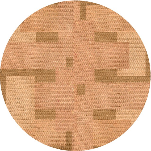 Ahgly Company Tapis d'Intérieur Ronds Transitionnels Orange Lavables à la Machine, 7 Pieds Rond