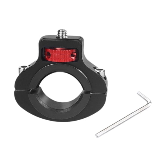 Yinanstore Camera Handlebar Mount with 1/4 Screw Adapter Universal Camera Holder Camera Accessories Mount Bracket for Mountain Black and Red