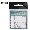 thumbnail image 3 of 2pcs/Pack Fishing Line Steel Wire Leader With Snap & Swivels Wire Leadcore Leash 40cm 18kg, 3 of 10