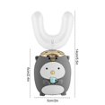 thumbnail image 2 of MesaSe Children U Shape Toothbrush USB Rechargeable Electric Toothbrush with 5 Modes IPX7 Waterproof 360Degrees Oral Tooth Cleaning Toddler  Rounded Toothbrush for 2-14 Years Old Kids, 2 of 9