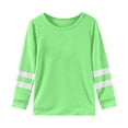 thumbnail image 1 of WEIYLL T-Shirts Graphiques pour Filles Manches Longues Poignets Col Ras du Cou Patchwork Chauds Doux Hauts de Sport pour 7-8 Ans, 1 of 5
