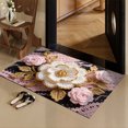 thumbnail image 1 of CaiYueKe Floral Diatomite Bath Mat - Super Absorbent Fast Drying Non Slip Washable Bathroom Rug, Water Absorbing Shower Mat for Toilet Kitchen Laundry Room Entrance Floor Mat, 1 of 7