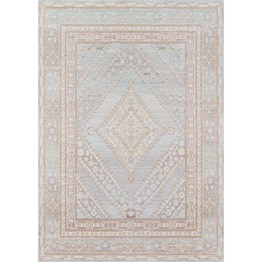 Momeni Rugs ISABEISA-7BLU2030 Isabella Traditional Geometric Flat Weave Area Rug, 2`0" x 3`0", Blue