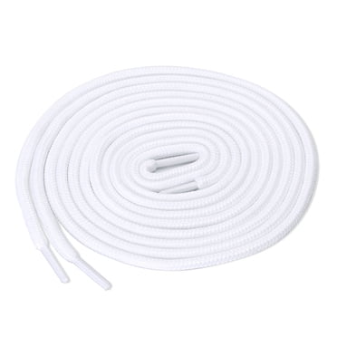 INSPIRE CHIC Unisex 1/5" Thick 2 Pairs Round Shoelace for Casual Sneakers White 150cm / 59.05"
