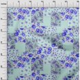thumbnail image 3 of oneOone Cotton Poplin Turquoise Green Fabric Florals Craft Projects Decor Fabric Printed By The Yard 42 Inch Wide, 3 of 4