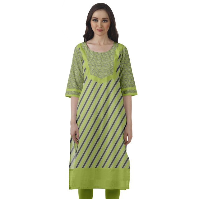 Moomaya Kurti Droite de Designer pour Femmes Tunique Indienne Imprimée Haut Long Kurta
