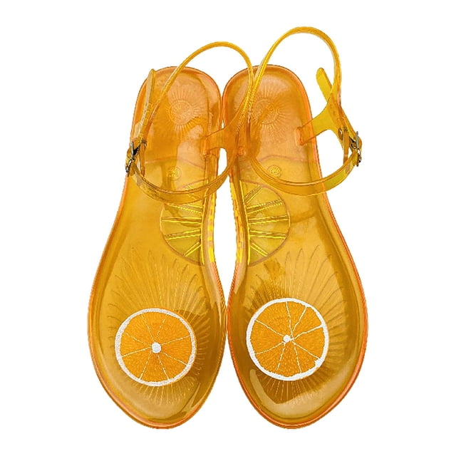 Kcodviy Fabricant de Chaussures pour Femmes Sandales Transparentes Compensées pour Femmes Chaussures Jelly Femmes Sandales Plates Pieds Nus pour Femmes Pantoufles Pantoufles d'Été Sandales Plateforme de Plage Femmes Jelly