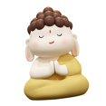 thumbnail image 1 of Buddha Statue Ornement Figurine Bouddhiste Résine Dessin Animé Mini Sculpture de Table pour A, 1 of 9