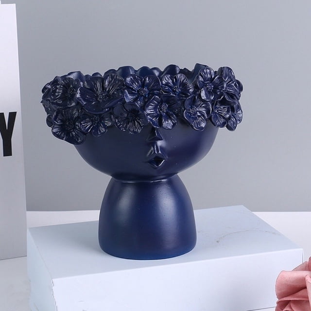 EGNMCR Planter Resin Vase Face Vase Succulent Home Office Decoration Creative Succulent
