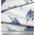 thumbnail image 2 of Soimoi polyester Crepe Fabric Lavender Flower Print Fabric by the Yard 52 Inch Wide, 2 of 3