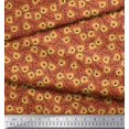 thumbnail image 3 of Soimoi Georgette Viscose Fabric Text & Tiger Face Cartoon Print Fabric by The Yard 42 Inch Wide, 3 of 3