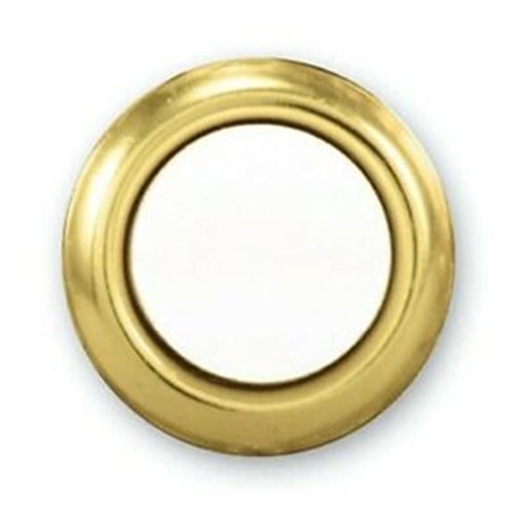 Heathco 228113 Push Button, Gold Rim & Pearl White