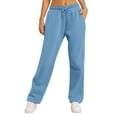 thumbnail image 1 of AherBiu Womens Joggers Sweatpants Drawstring Elastic Waisted Straight Leg Lounge Sports Pants, 1 of 5