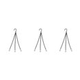 thumbnail image 3 of relayinert 1/2/3/5 White Hanging Chain Set With Rattan For Metal Hanging Basket Replacement Chain 3 Leg Hanger Container Wide Application black Chain 40cm 3PCS, 3 of 6