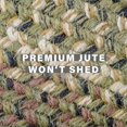 thumbnail image 4 of Pinecone Green Jute Braided Rug Runner, 22x72 Rectangle - Warm Country Rustic Decor, Perfect for Laundry Rooms, Kitchens and Entryways - Reversible and Easy to Clean, 4 of 8