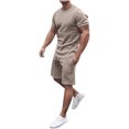 thumbnail image 2 of Qertyioot 2 Pcs Shorts de Sport Décontractés pour Hommes, Col Rond et Ajustés, 2 of 5