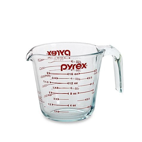 Pyrex Prepware 6001075 2-cup Measuring Cup Red Graphics Clear