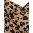 thumbnail image 5 of FOCUSNORM Girls Summer Sleeveless Romper Leopard High Waist Lace-up V Neck, 5 of 5