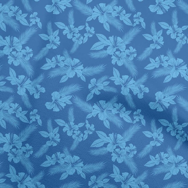 oneOone Georgette Viscose Medium Blue Fabric Tropical Sewing Craft Projects Fabric Prints By Yard 42 Inch Wide
