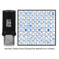 thumbnail image 2 of Printtoo Personalized Animals Theme Icons Rubber Stamp Self Inking Stamper 12 mm-Red, 2 of 7