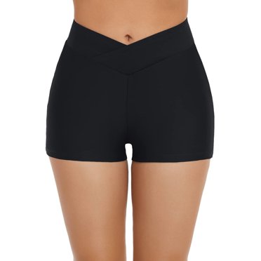 LEEy-world Swim Shorts Women Essentials Women's Classic Bikini Swimsuit Bottom Black,S
