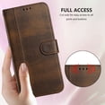 thumbnail image 4 of Wallet Phone Case for Google Pixel 8A 360° Protective Flip Cover with Card Slots Kickstand Brown, 4 of 6
