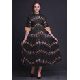 thumbnail image 2 of Bimba Robe pour Femmes à Manches Retroussables Imprimée Teinture sur Nœuds, Col Mandarin, Chemise Boutonnée - Grand, 2 of 5