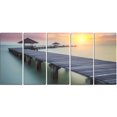 thumbnail image 2 of Design Art Wooden Sea Bridge And Sunset Seashore Photo Canvas Art Print, 2 of 2