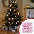 thumbnail image 4 of TopLLC 32 Pcs Christmas Tree Hanging Ornaments Set, Pre-Tied Shatterproof Plastic Assorted Baubles with Rope, Glitter Xmas Tree Decorative Pendants Christmas Decorations for Party Holiday Wedding, 4 of 6