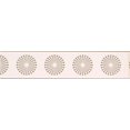 thumbnail image 2 of Modern Abstract Brown Dots in Circle Cotton White Wallpaper Border Geometric Design, Roll 15' x 5'', 2 of 3