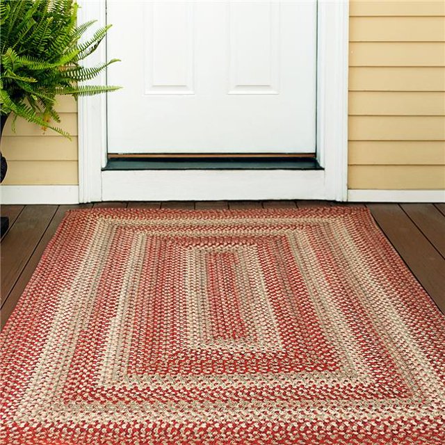 Homespice Décor 300645 Tapis Ovale Tressé Ultra Durable Terracotta 27 x 45 Po - Brun Rouille