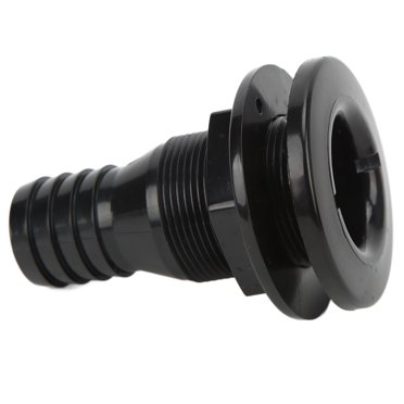 Thru Hull Fitting, Boat Pipe Fitting Durable Black  For Onboard Plumbing System