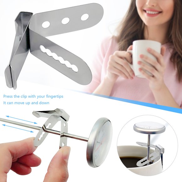 Amzcrzy Thermometer Stainless Steel Probe, Hole Diameter About 4 Mm Securing Clip Oven Thermometer Thermometer forCooking