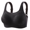 thumbnail image 1 of VEKDONE Woman's Back Buckle Thin Style Ventilate Large Size Bra Without Steel Rim Black 46/105, 1 of 6