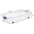 thumbnail image 2 of Sterilite 62 Liter Wheeled Latch Box, Clear Plastic Storage Bin with Lid, Blue Latch, 4 Pk, 2 of 9