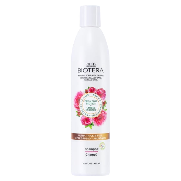 Biotera Ultra Thick & Full Volumizing Shampoo | Increases Volume to Fine Limp Hair | Microbiome Friendly | Vegan & Cruelty Free | Paraben Free | Color-Safe | 15.2 Fl Oz