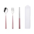 thumbnail image 2 of Ensemble de Couverts, Baguettes de Voyage en Acier Inoxydable Durables pour Étudiants, 2 of 8
