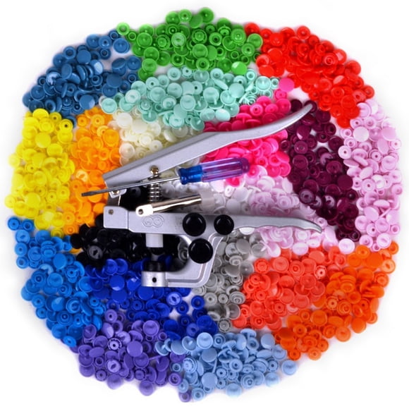 KAM Professional Fastener Snap Pliers & 300pcs 20 Colors T5 Snap Plastic Buttons Kit
