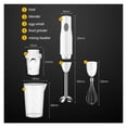 thumbnail image 2 of Graflsoa UK Plug Multi-Function Hand Blender Set with Detachable Attachments - Includes Mixing Beaker, Food Grinder, Egg Beater, and Meat Grinder - Ideal for Baby Food, Smoothies, and More (White,, 2 of 7