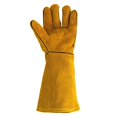 thumbnail image 2 of Cowhide flame-retardant welding work gloves heat-proof metal welding protector, 2 of 8