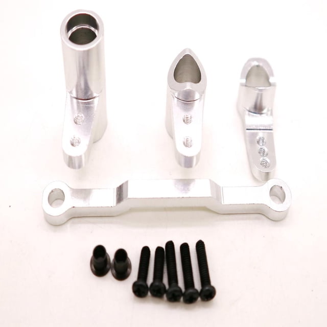 fastboy RCGOFOLLOW High Precision Steering Servo Saver Complete For 1/16 HQ 734 OFF-Road Silver