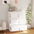 thumbnail image 3 of vidaXL Sideboards 2 pcs White 32x34x75 cm Solid Wood Pine, 3 of 5
