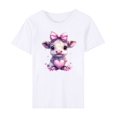 thumbnail image 4 of Meichang T-Shirts Graphiques pour Femmes, T-Shirts de la Saint-Valentin, Imprimé Amour Doux, Manches Courtes, Col Rond, Chandail Ample, Hauts de Vacances Décontractés, 4 of 5