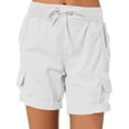 thumbnail image 1 of Shorts Cargo Taille Haute Longs Femme Coton Extensible Camping Cyclisme Été 2025 Tendance Randonnée Taille Séchage Rapide Femmes avec Poches, 1 of 4
