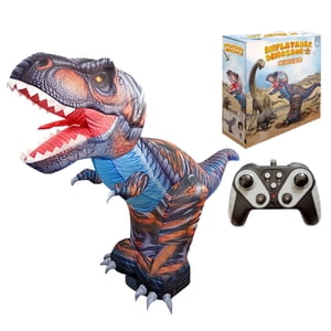 XFGOU Simulated jouets et passe-temps télécommandés Border Inflatable T RC Voiture – 2.4G Remote Control Dinosaur Toy avec la musique Outdoor Model pour les enfants parfait pour les garçons Télécommande voiture